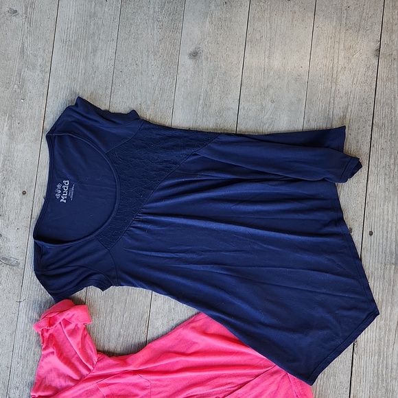 Pink and Navy Blue Tops Bundle - Size Small/Medium Lace Button Down - Picture 2 of 9